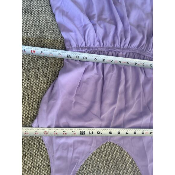 SHOW ME YOUR MUMU Kendall Sleeveless Plunge Back Maxi Dress Long Lavendar Large - Picture 7 of 8